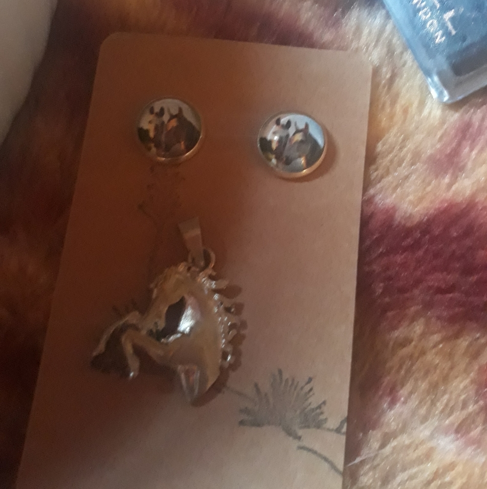 Horse studs & charm